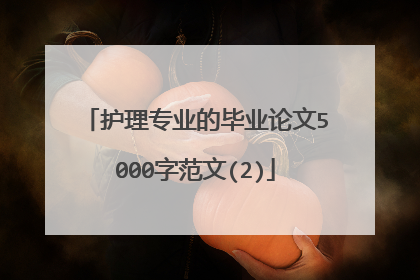 护理专业的毕业论文5000字范文(2)