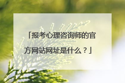 报考心理咨询师的官方网站网址是什么?