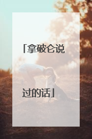拿破仑说过的话