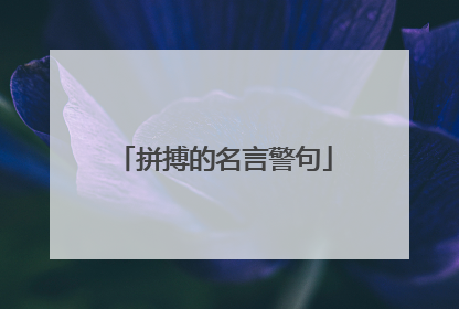 拼搏的名言警句