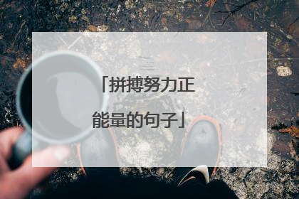 拼搏努力正能量的句子