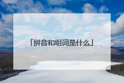 拼音和组词是什么