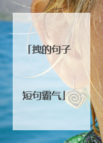拽的句子短句霸气