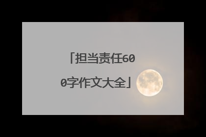 担当责任600字作文大全