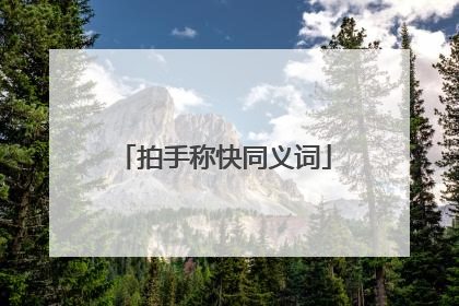 拍手称快同义词