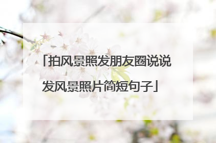 拍风景照发朋友圈说说发风景照片简短句子