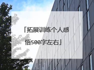 拓展训练个人感悟500字左右