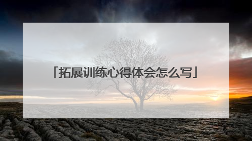拓展训练心得体会怎么写