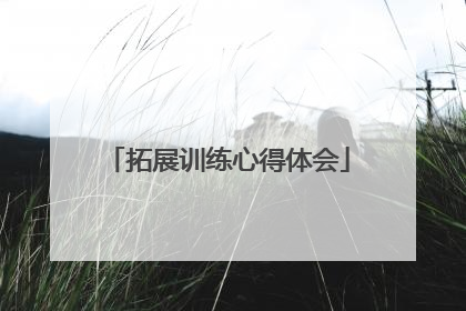 拓展训练心得体会