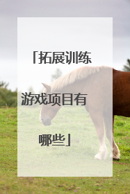 拓展训练游戏项目有哪些