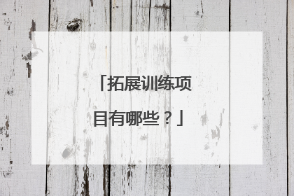 拓展训练项目有哪些?
