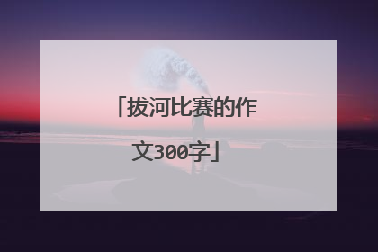 拔河比赛的作文300字