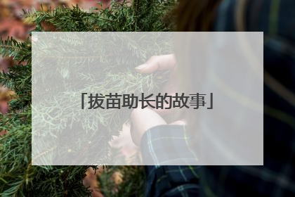 拔苗助长的故事