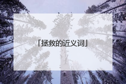 拯救的近义词