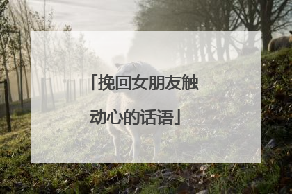 挽回女朋友触动心的话语