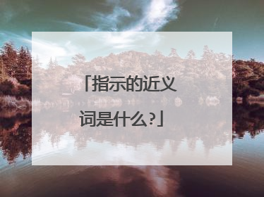 指示的近义词是什么?