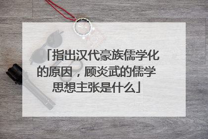 指出汉代豪族儒学化的原因，顾炎武的儒学思想主张是什么