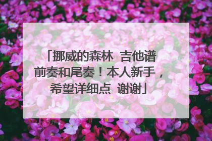 挪威的森林 吉他谱 前奏和尾奏!本人新手,希望详细点 谢谢