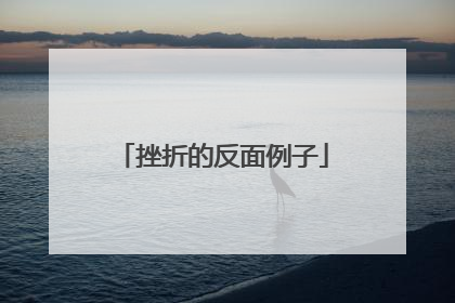 挫折的反面例子