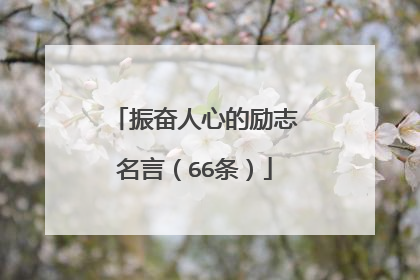 振奋人心的励志名言(66条)