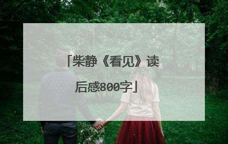 柴静《看见》读后感800字