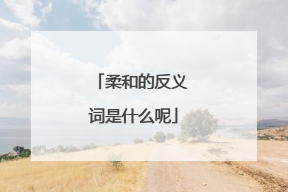 柔和的反义词是什么呢