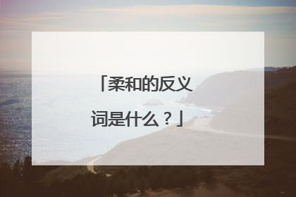 柔和的反义词是什么?