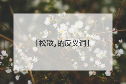 松散,的反义词