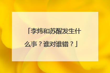 李炜和苏醒发生什么事?谁对谁错?