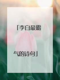 李白最霸气的诗句