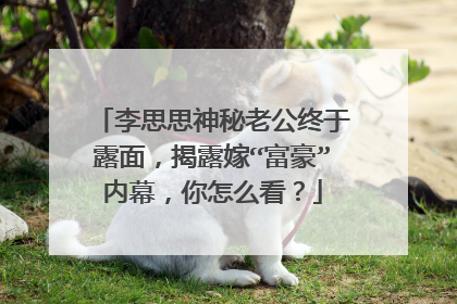 李思思神秘老公终于露面，揭露嫁“富豪”内幕，你怎么看？