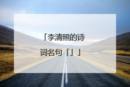 李清照的诗词名句「」