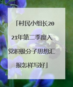 村民小组长2021年第二季度入党积极分子思想汇报怎样写好