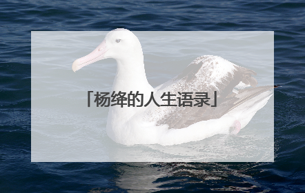 杨绛的人生语录