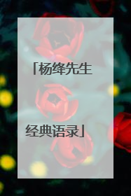 杨绛先生经典语录