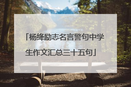 杨绛励志名言警句中学生作文汇总三十五句