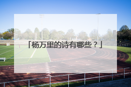 杨万里的诗有哪些?