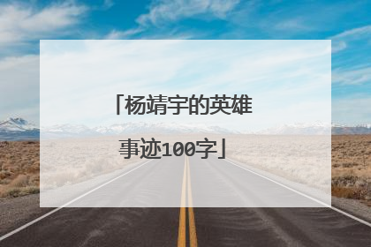 杨靖宇的英雄事迹100字
