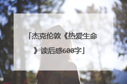 杰克伦敦《热爱生命》读后感600字