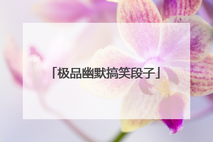极品幽默搞笑段子
