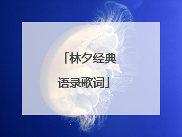 林夕经典语录歌词