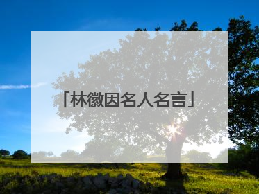 林徽因名人名言