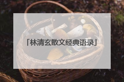 林清玄散文经典语录