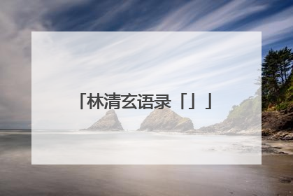 林清玄语录「」