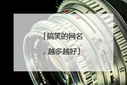搞笑的网名,越多越好