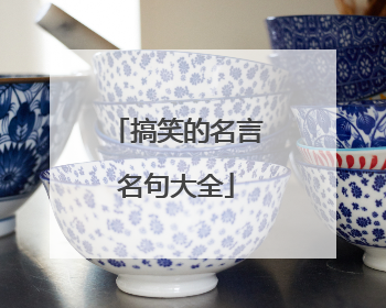 搞笑的名言名句大全