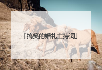 搞笑的婚礼主持词