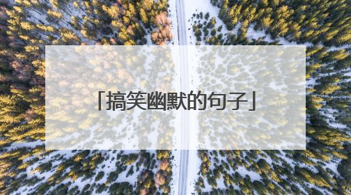 搞笑幽默的句子