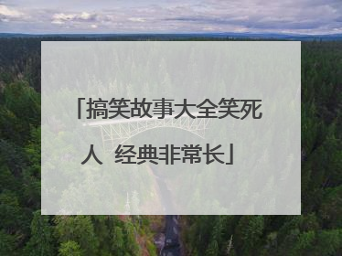搞笑故事大全笑死人 经典非常长