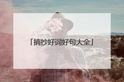 摘抄好词好句大全